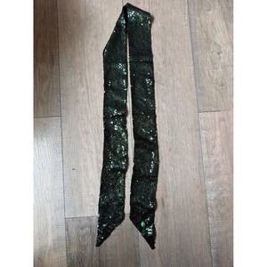 Kurt Geiger Green Sequin Skinny Scarf